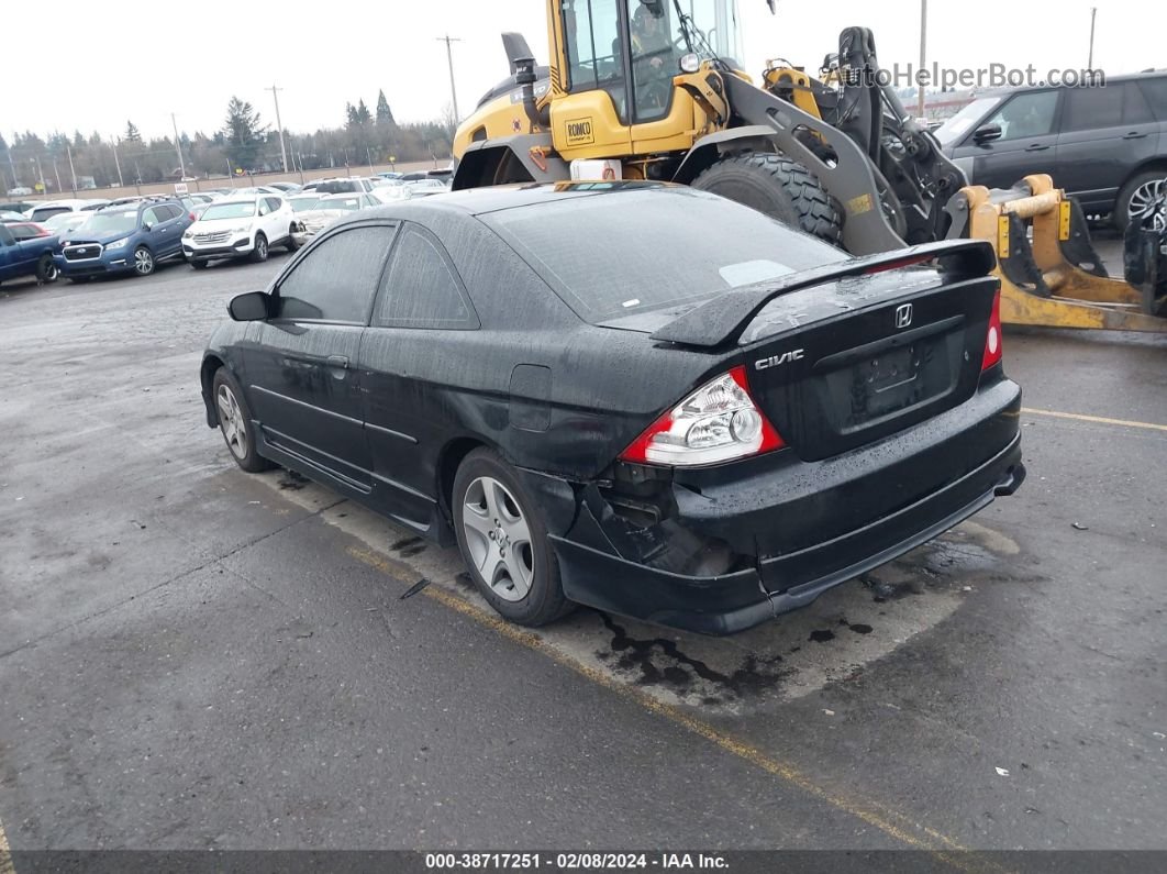 2004 Honda Civic Ex Black vin: 1HGEM22984L063743