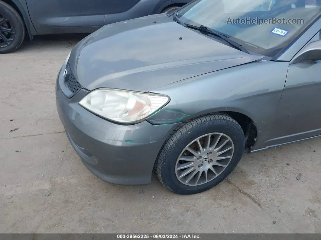 2005 Honda Civic Ex Gray vin: 1HGEM22985L064232