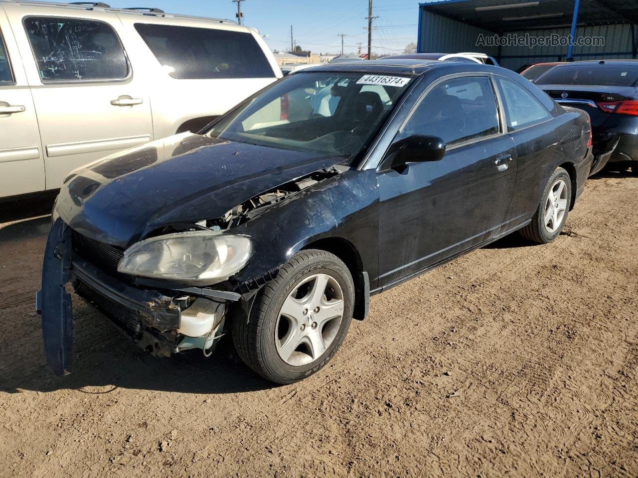 2005 Honda Civic Ex Black vin: 1HGEM22985L071598