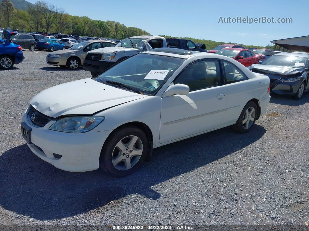 2004 Honda Civic Ex White vin: 1HGEM22994L046563