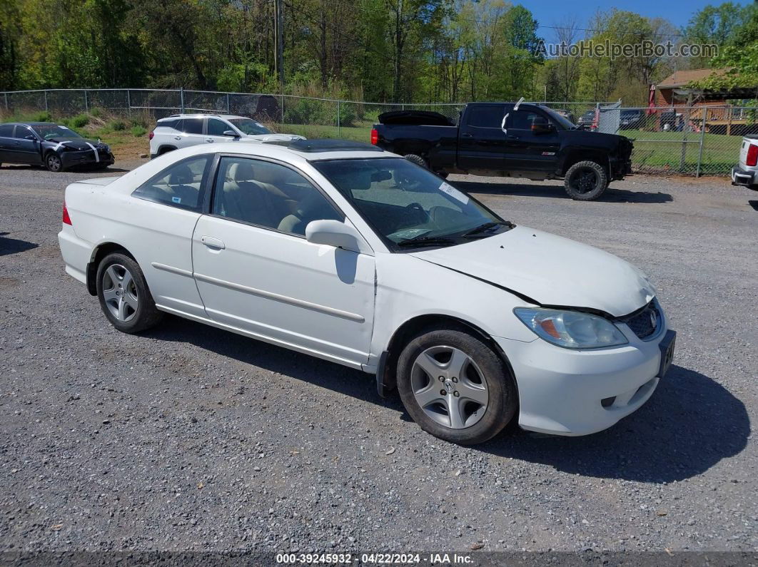 2004 Honda Civic Ex White vin: 1HGEM22994L046563