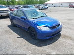 2004 Honda Civic Ex Blue vin: 1HGEM229X4L025575