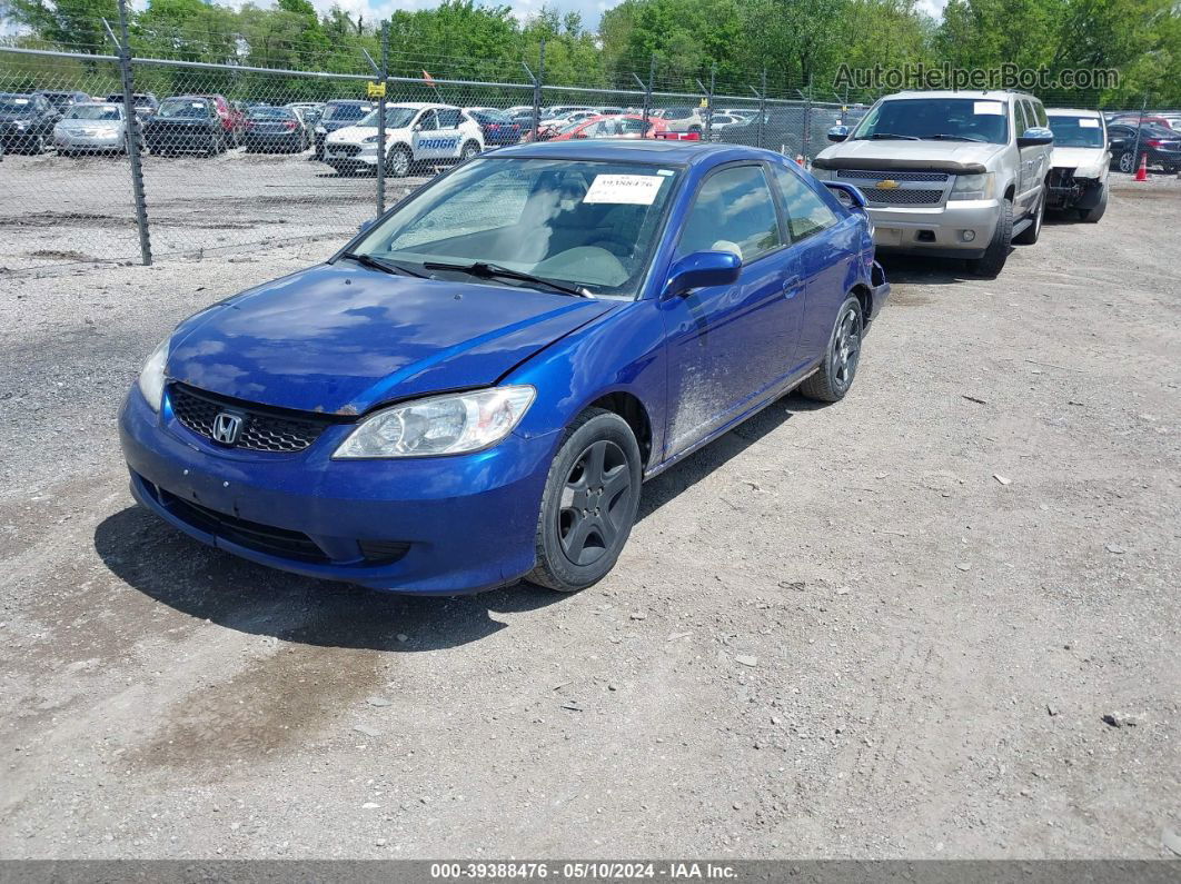 2004 Honda Civic Ex Blue vin: 1HGEM229X4L025575