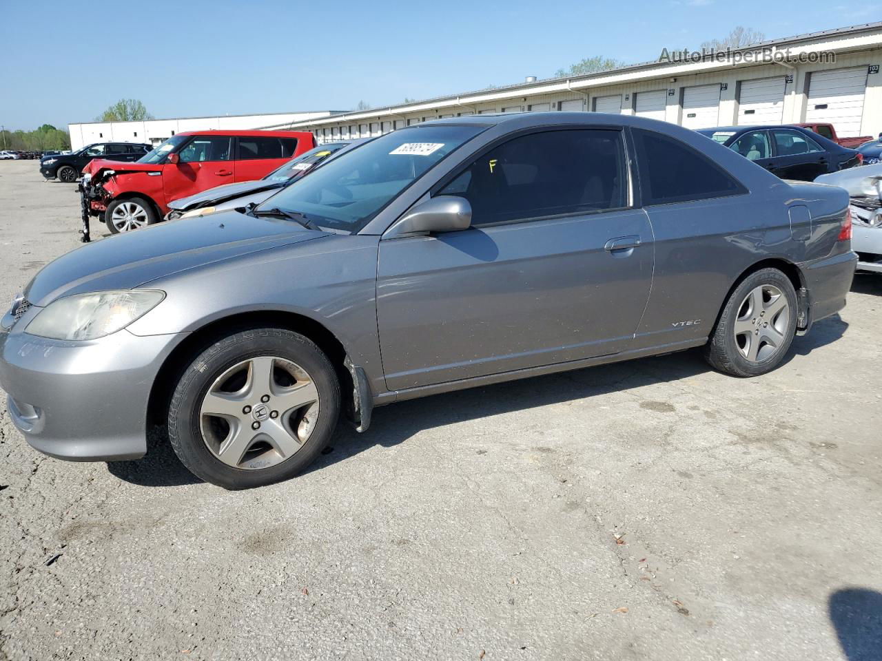 2004 Honda Civic Ex Серый vin: 1HGEM229X4L033174