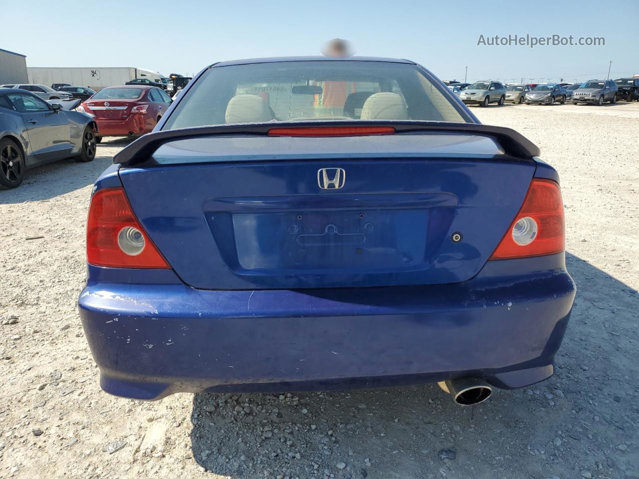 2004 Honda Civic Ex Blue vin: 1HGEM229X4L061962