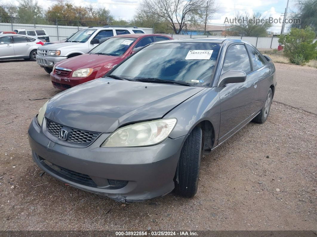 2005 Honda Civic Ex Gray vin: 1HGEM229X5L026257