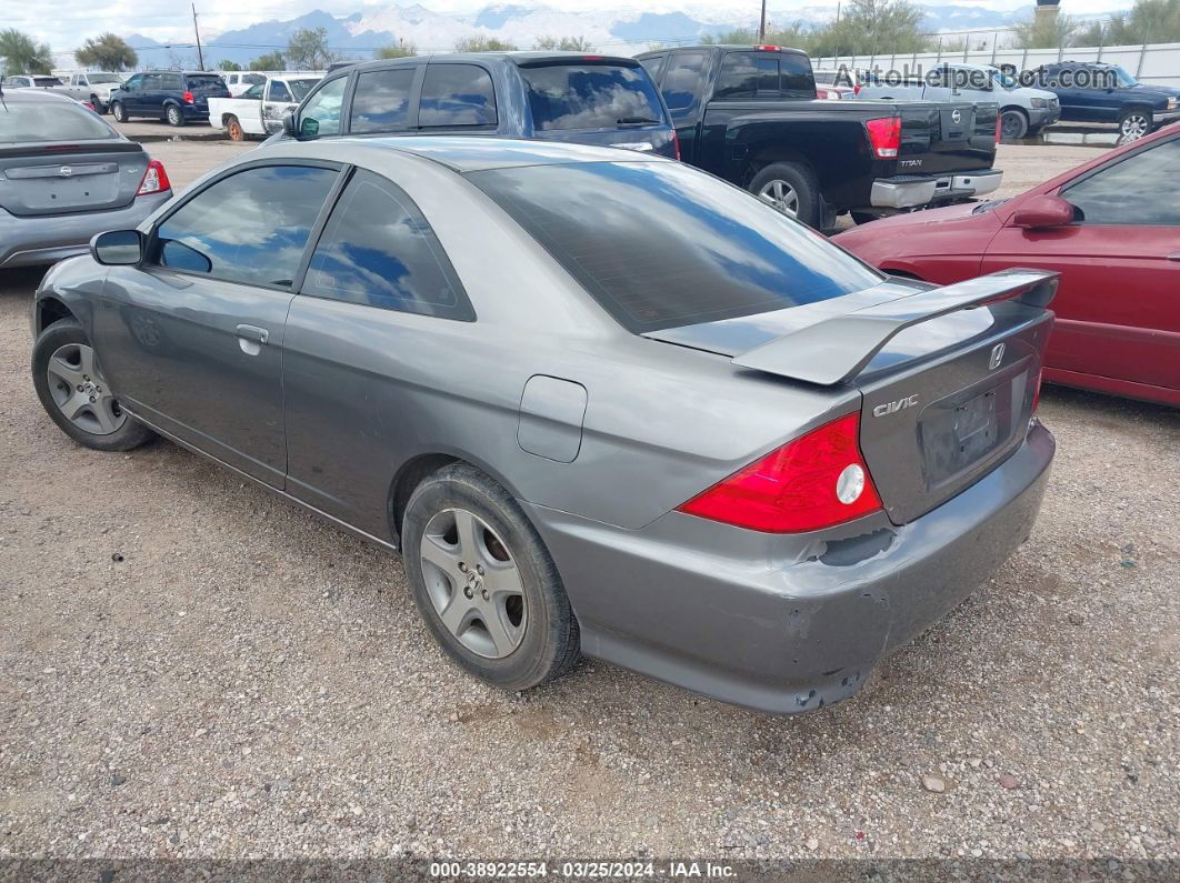 2005 Honda Civic Ex Gray vin: 1HGEM229X5L026257