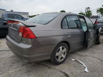 2005 Honda Civic Lx Gray vin: 1HGES15505L000145