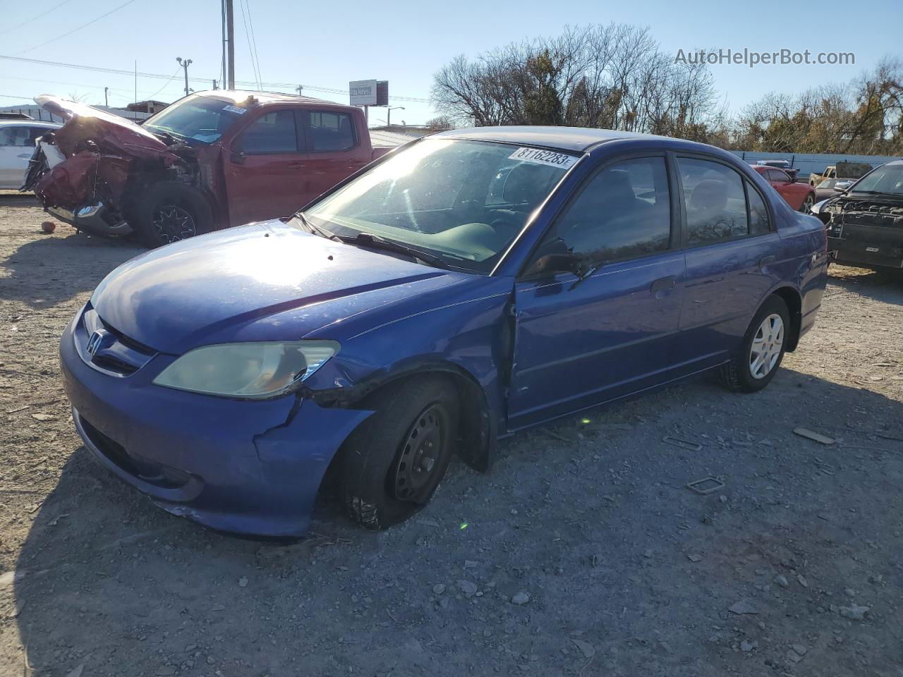 2004 Honda Civic Dx Vp Синий vin: 1HGES16304L015482