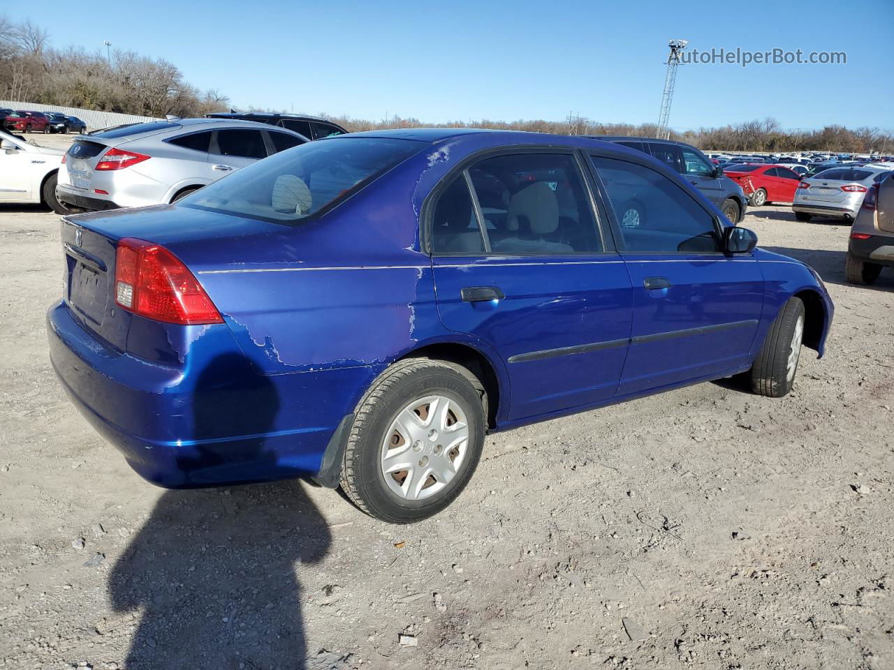 2004 Honda Civic Dx Vp Синий vin: 1HGES16304L015482