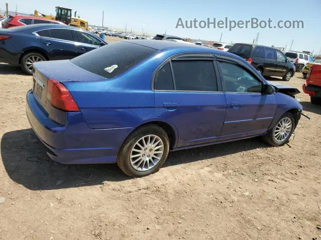 2004 Honda Civic Dx Vp Blue vin: 1HGES16304L015613