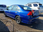 2005 Honda Civic Vp Blue vin: 1HGES16345L005958