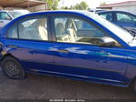 2005 Honda Civic Vp Blue vin: 1HGES16345L005958