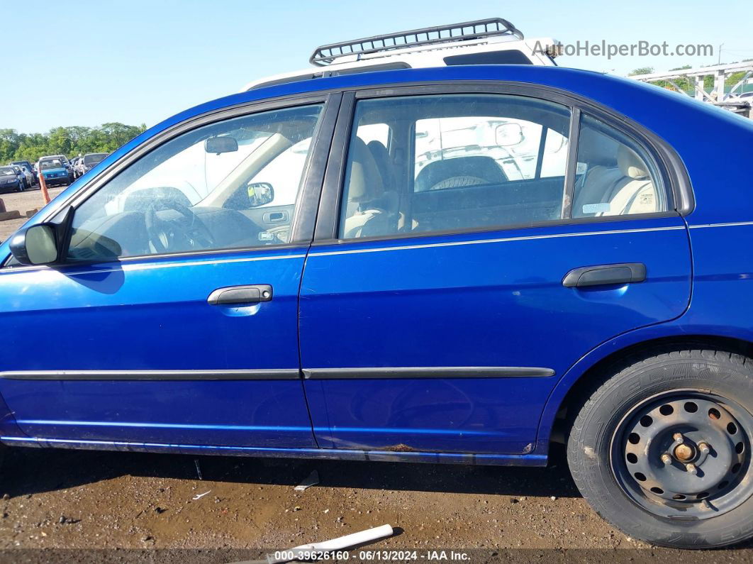 2005 Honda Civic Vp Blue vin: 1HGES16345L005958