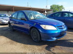 2005 Honda Civic Vp Blue vin: 1HGES16345L005958