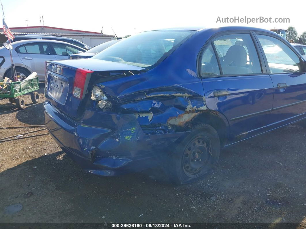 2005 Honda Civic Vp Blue vin: 1HGES16345L005958