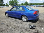 2005 Honda Civic Dx Vp Blue vin: 1HGES16355L005838