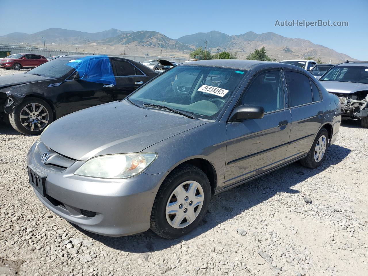 2005 Honda Civic Dx Vp Gray vin: 1HGES16355L018931