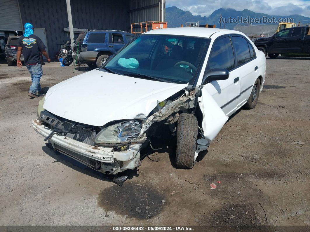 2004 Honda Civic Vp White vin: 1HGES16364L003868