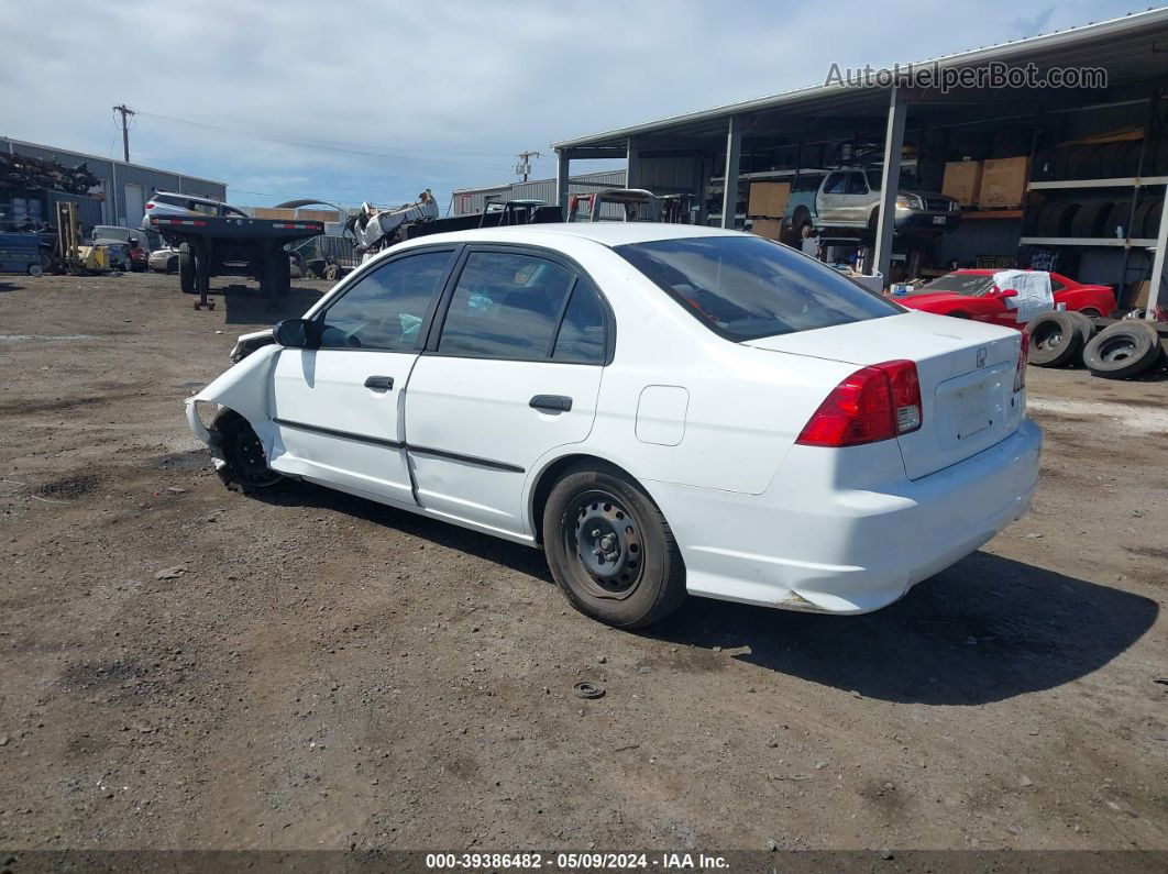 2004 Honda Civic Vp White vin: 1HGES16364L003868