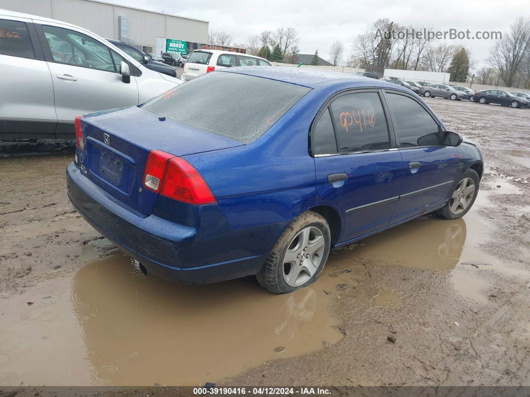 2004 Honda Civic Vp Blue vin: 1HGES16364L008598