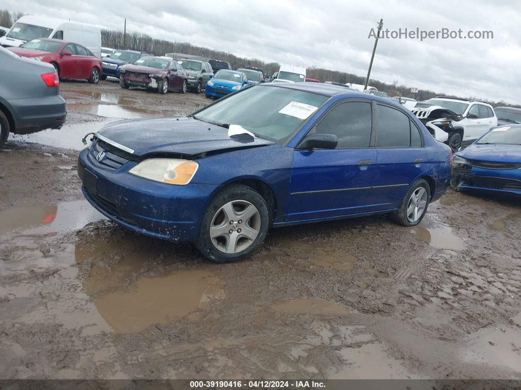 2004 Honda Civic Vp Blue vin: 1HGES16364L008598