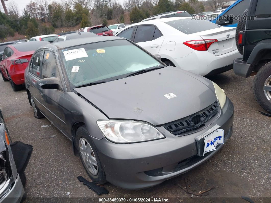 2005 Honda Civic Vp Gray vin: 1HGES16375L023967