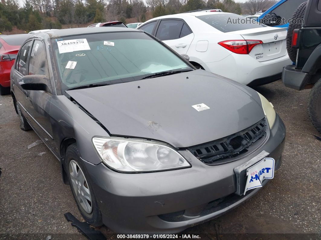 2005 Honda Civic Vp Gray vin: 1HGES16375L023967