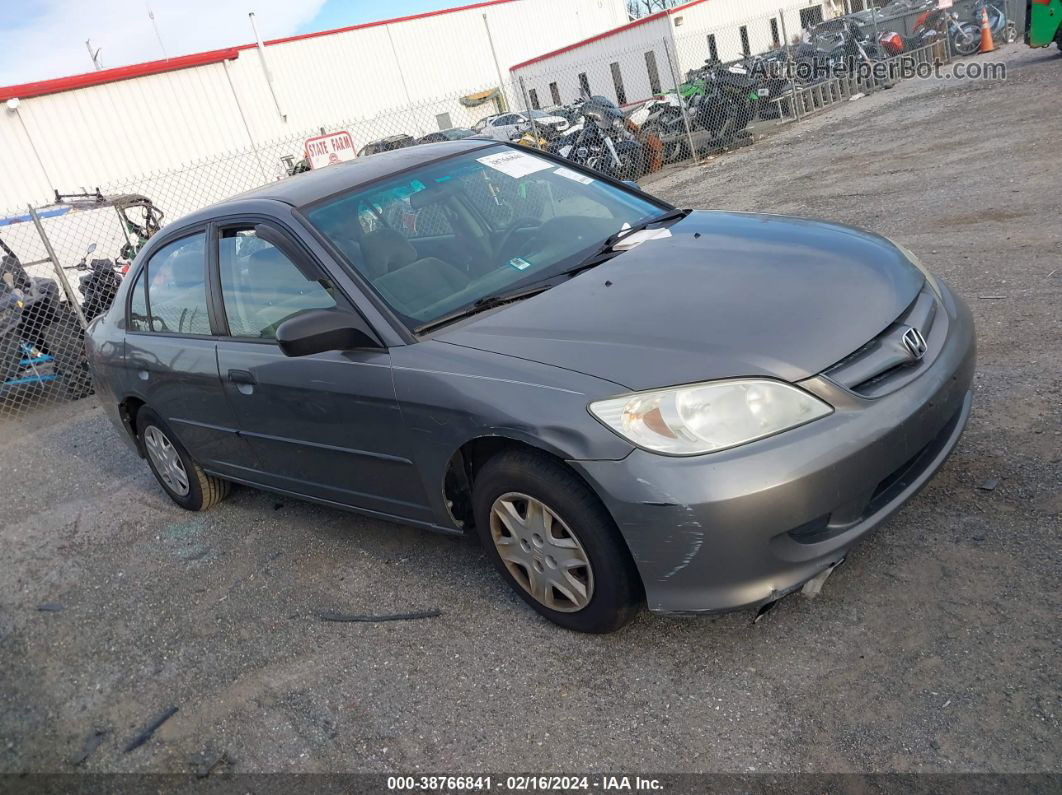 2005 Honda Civic Vp Gray vin: 1HGES16385L009818