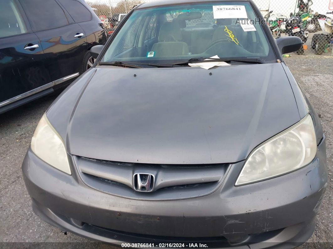 2005 Honda Civic Vp Gray vin: 1HGES16385L009818