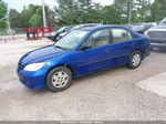 2004 Honda Civic Vp Синий vin: 1HGES16494L015702