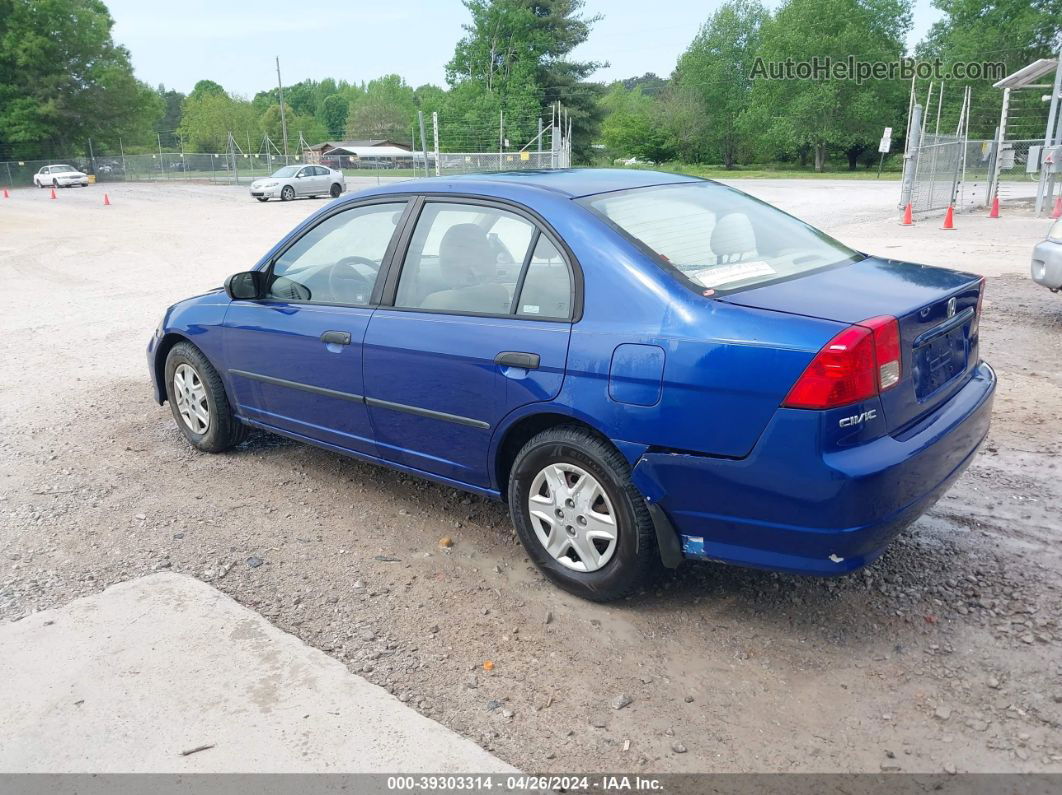 2004 Honda Civic Vp Синий vin: 1HGES16494L015702