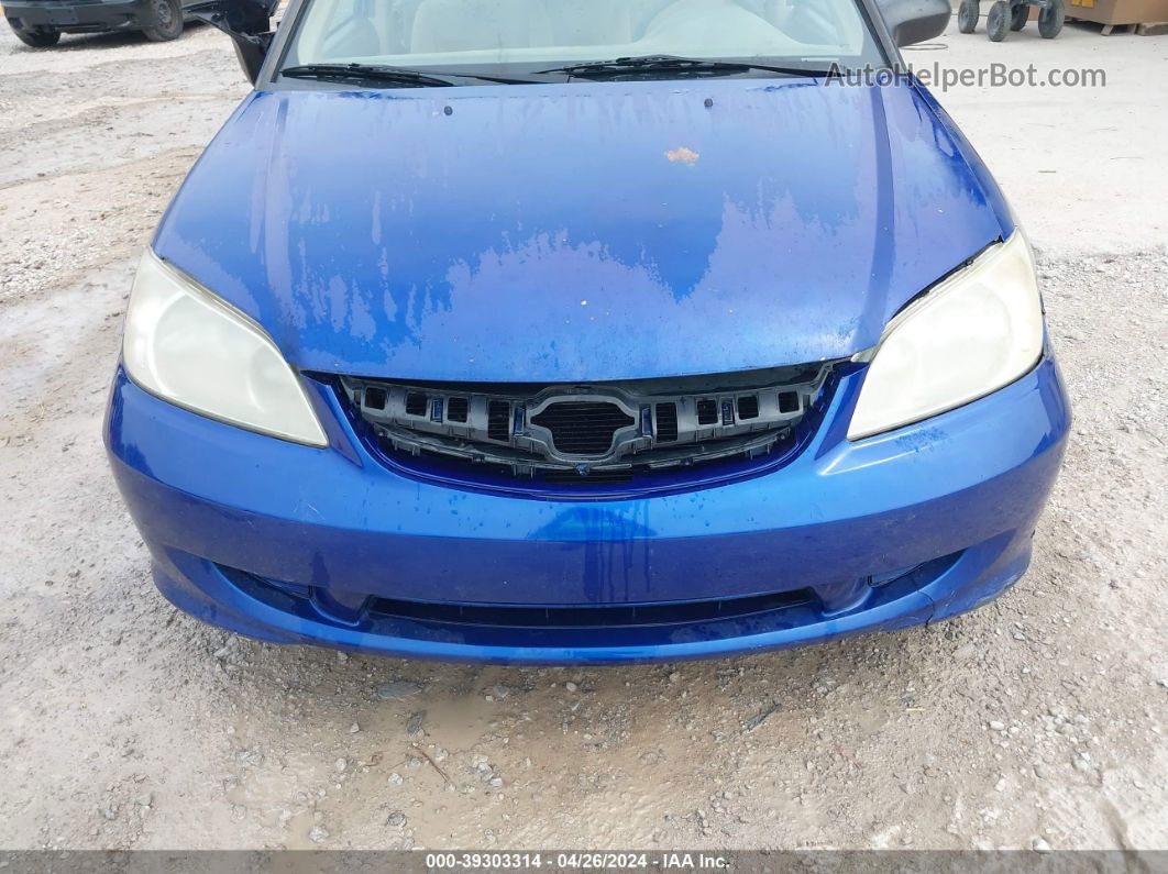 2004 Honda Civic Vp Синий vin: 1HGES16494L015702