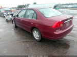 2002 Honda Civic Lx Maroon vin: 1HGES16532L040536