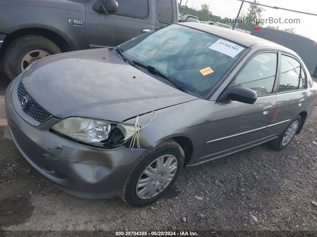 2005 Honda Civic Lx Gray vin: 1HGES16555L023466