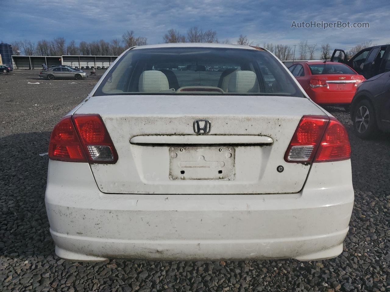 2004 Honda Civic Lx White vin: 1HGES16594L017538