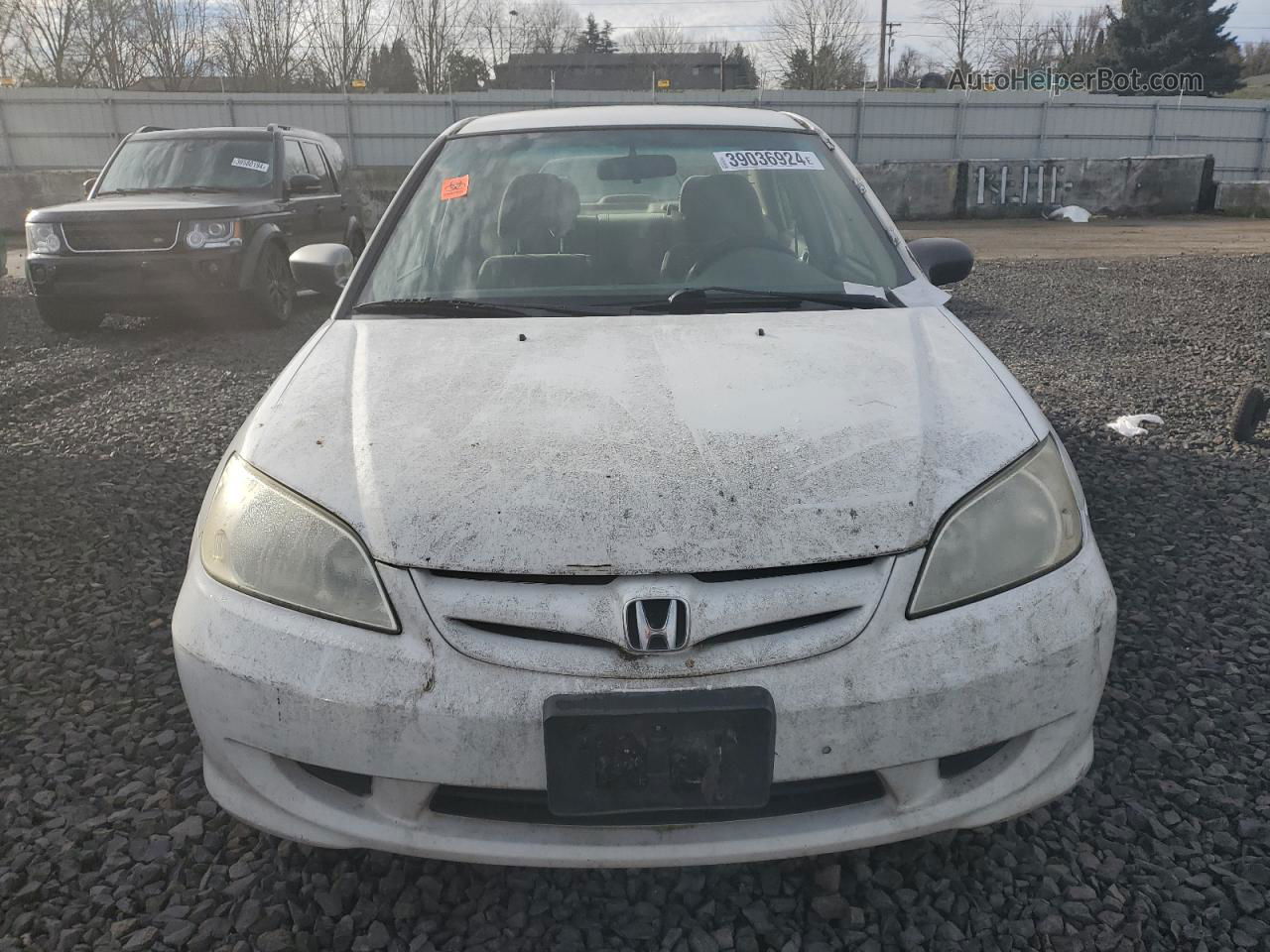 2004 Honda Civic Lx White vin: 1HGES16594L017538