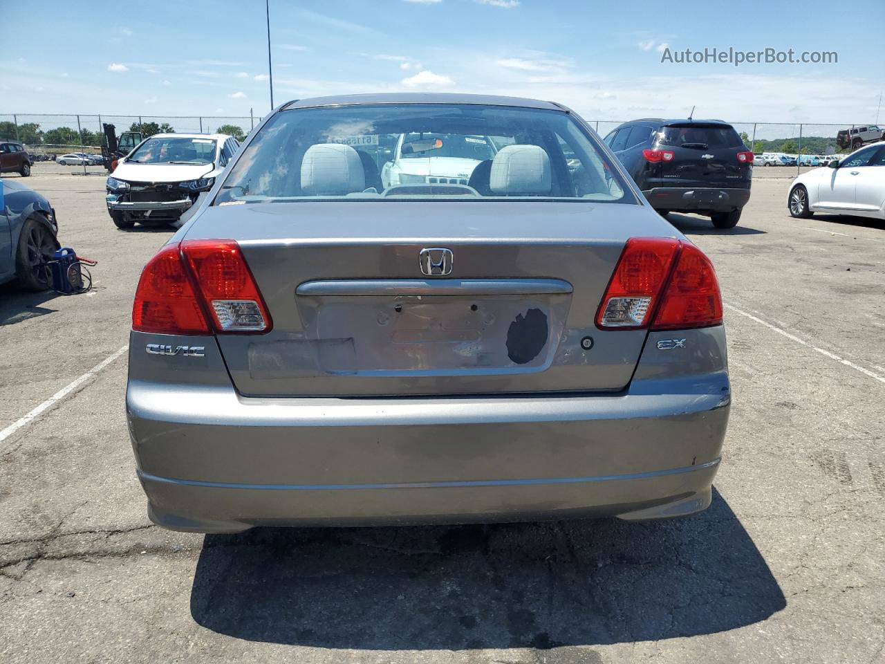 2004 Honda Civic Ex Gray vin: 1HGES26774L000986