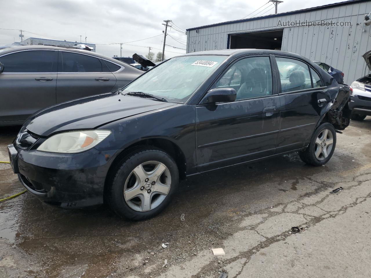 2004 Honda Civic Ex Black vin: 1HGES26824L023231