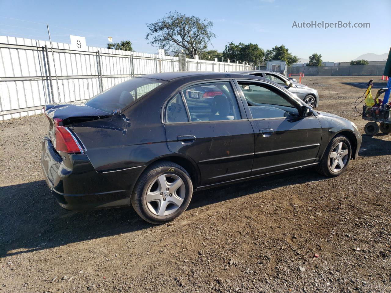 2004 Honda Civic Ex Black vin: 1HGES26824L023245