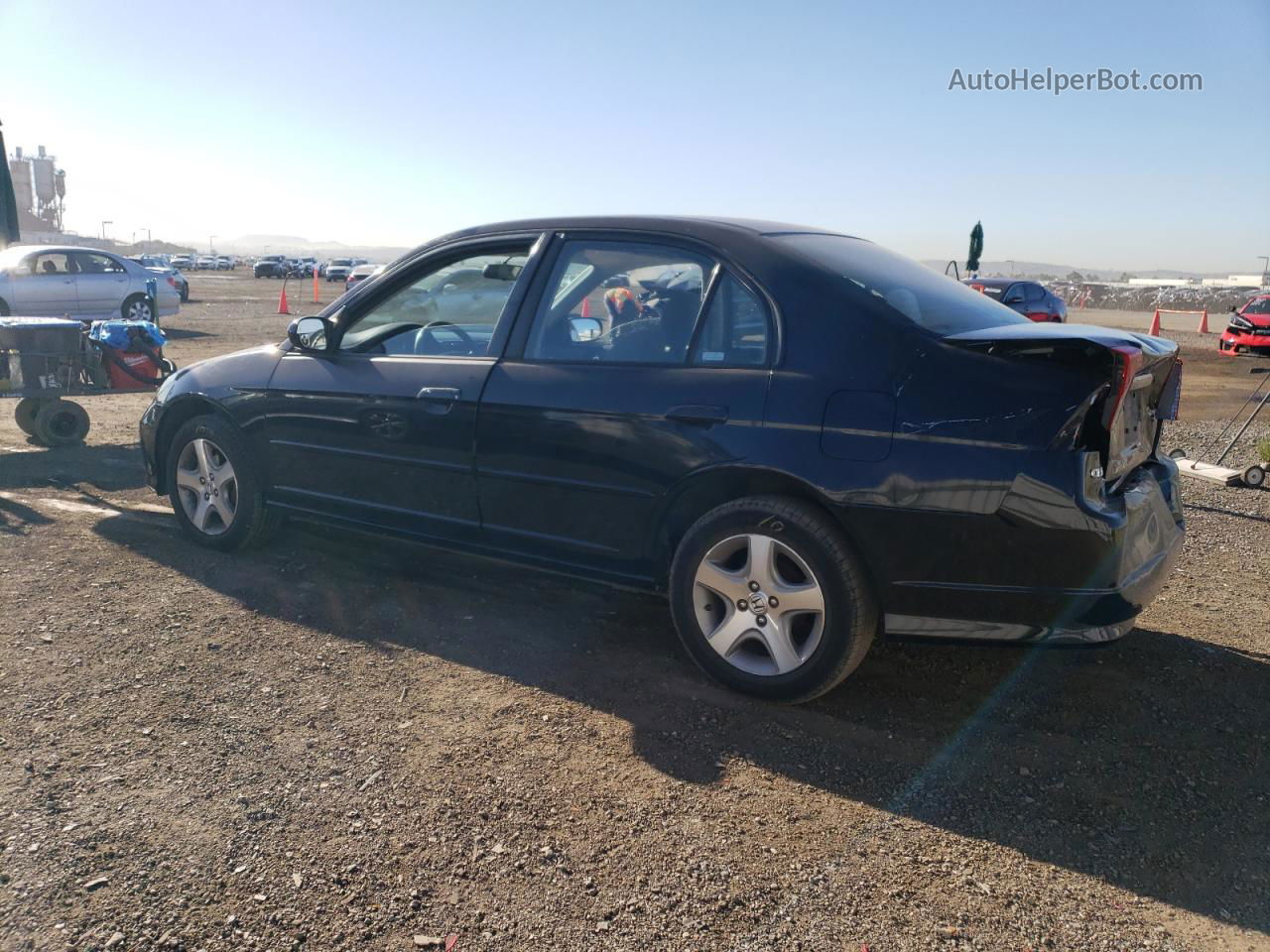 2004 Honda Civic Ex Black vin: 1HGES26824L023245