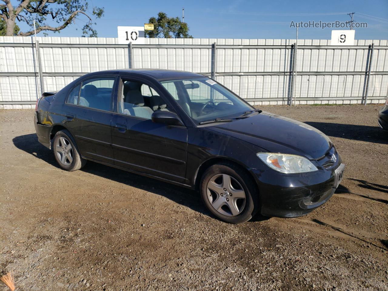 2004 Honda Civic Ex Black vin: 1HGES26824L023245