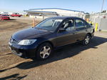 2004 Honda Civic Ex Black vin: 1HGES26824L023245