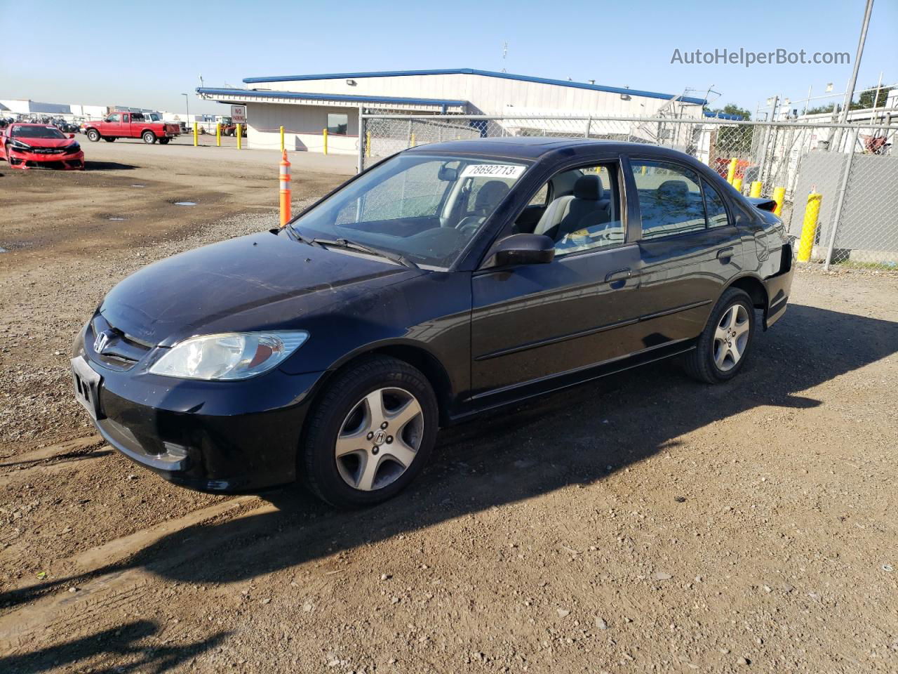 2004 Honda Civic Ex Black vin: 1HGES26824L023245