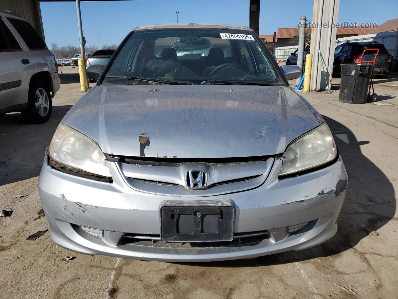 2004 Honda Civic Ex Silver vin: 1HGES26834L002503