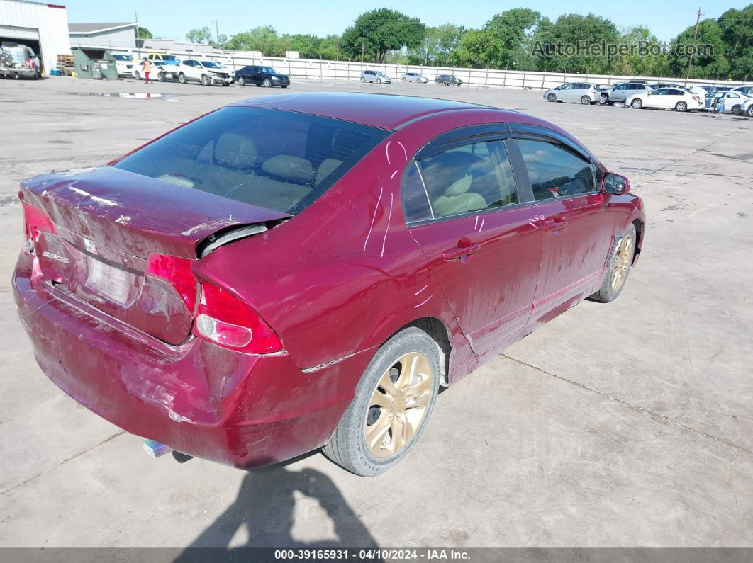 2008 Honda Civic Lx Red vin: 1HGFA15508L070658