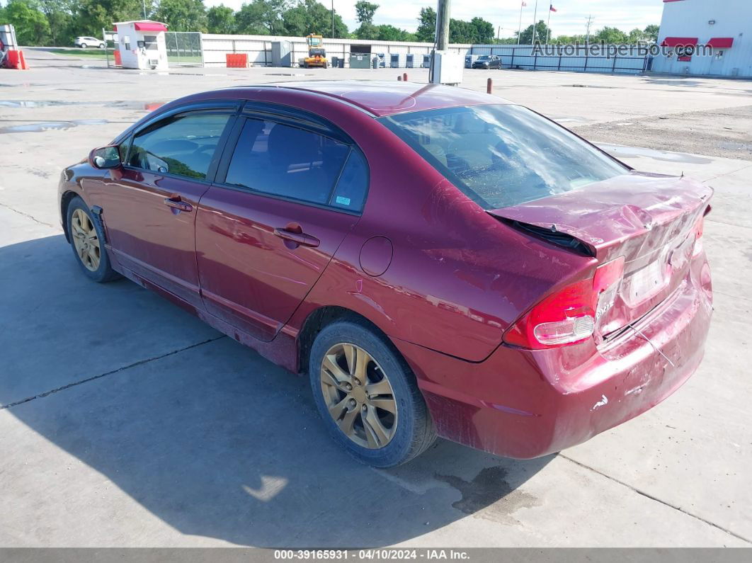 2008 Honda Civic Lx Red vin: 1HGFA15508L070658