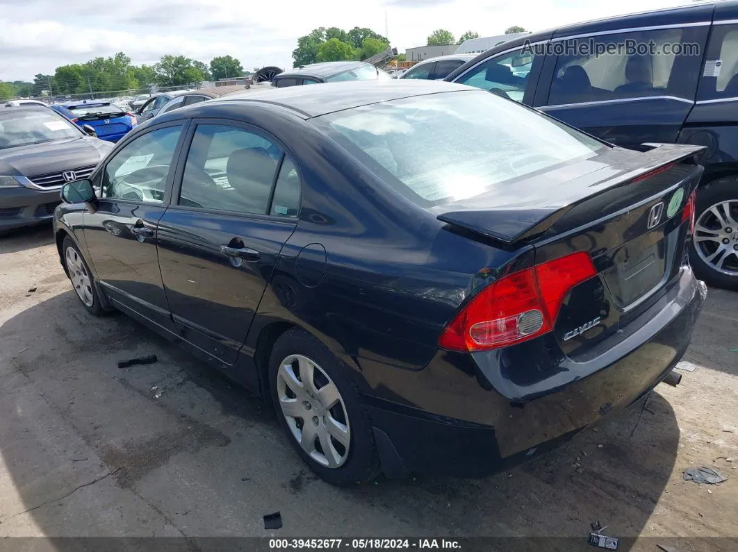 2008 Honda Civic Lx Black vin: 1HGFA15508L107319