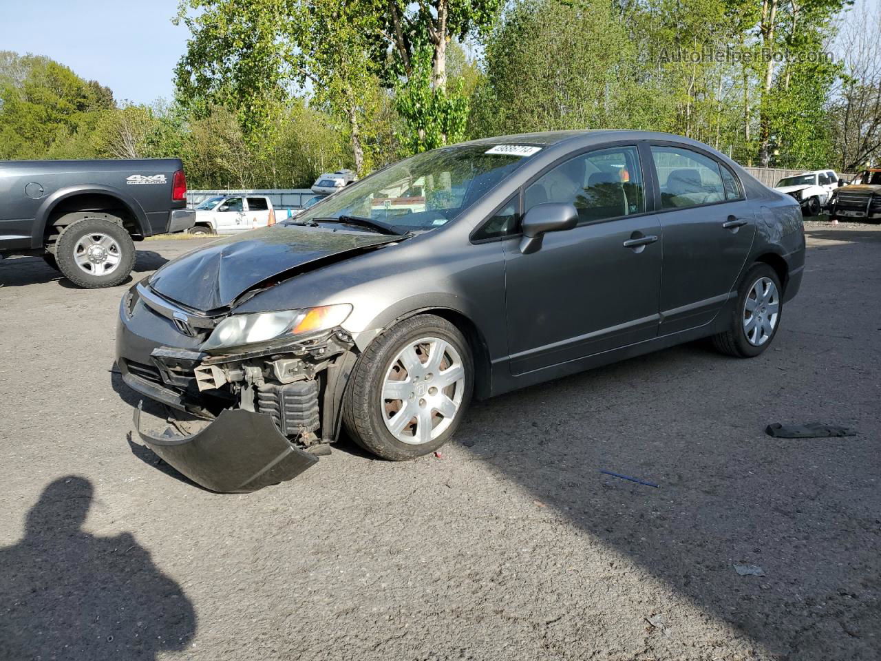 2006 Honda Civic Lx Gray vin: 1HGFA15566L125997