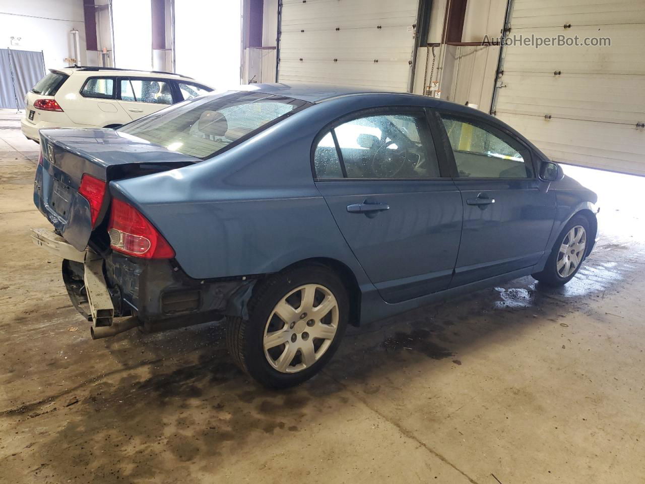 2008 Honda Civic Lx Blue vin: 1HGFA15568L030343